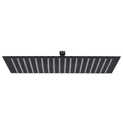 Soffione doccia a pioggia soffione doccia accessorio per il bagno acciaio inox 50 x 50 cm quadrato nero 02_0002081