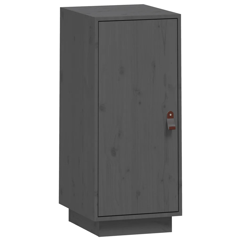 Credenza Grigia 34x40x75 cm in Legno Massello di Pino 820114