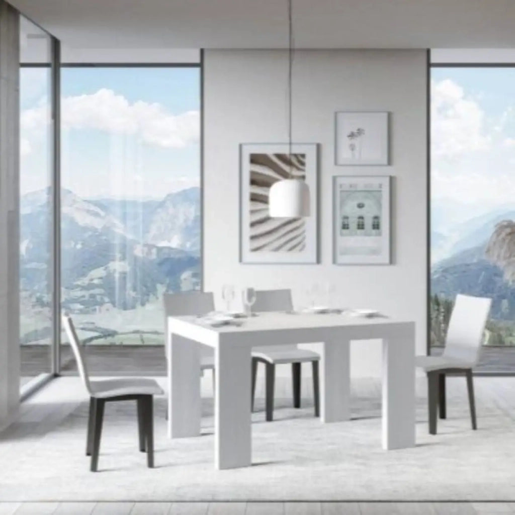 Tavolo allungabile 130/234x90 cm Roxell colore bianco frassino