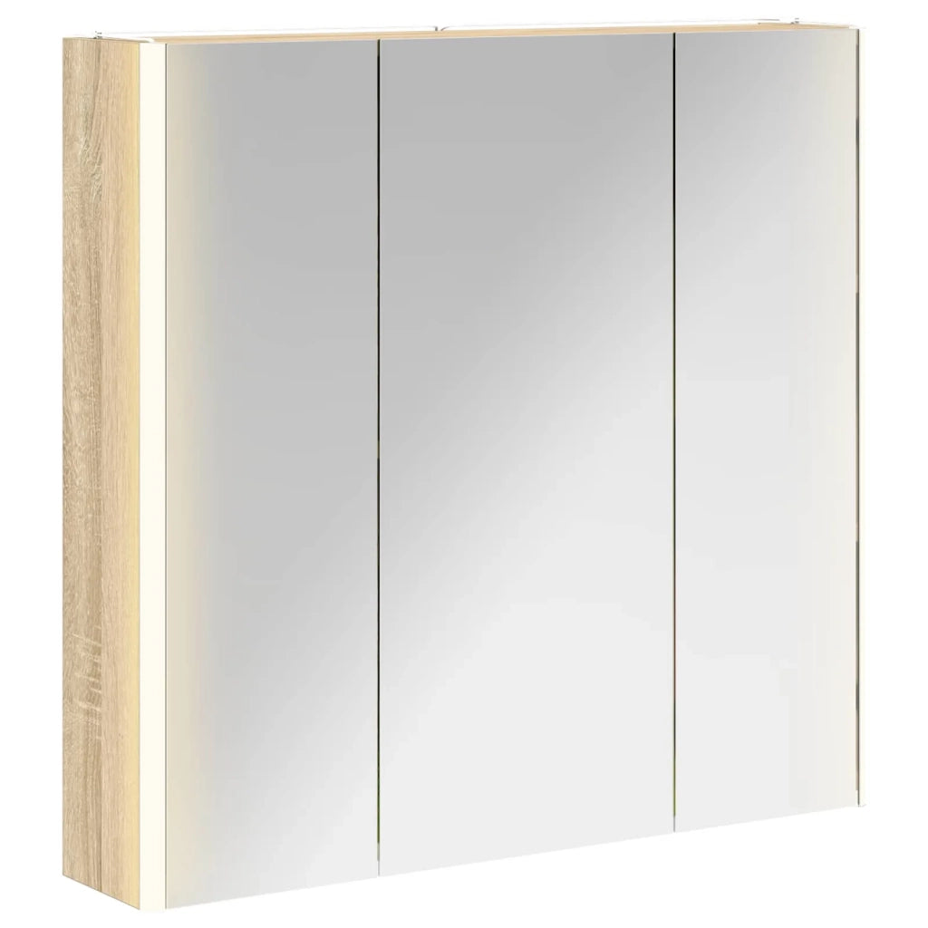 Mobiletto per specchio da bagno con lo scaffale Rovere Sonoma