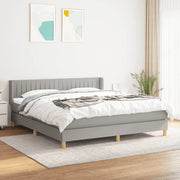 Giroletto a Molle con Materasso Grigio Chiaro180x200 cm Tessuto 3130449