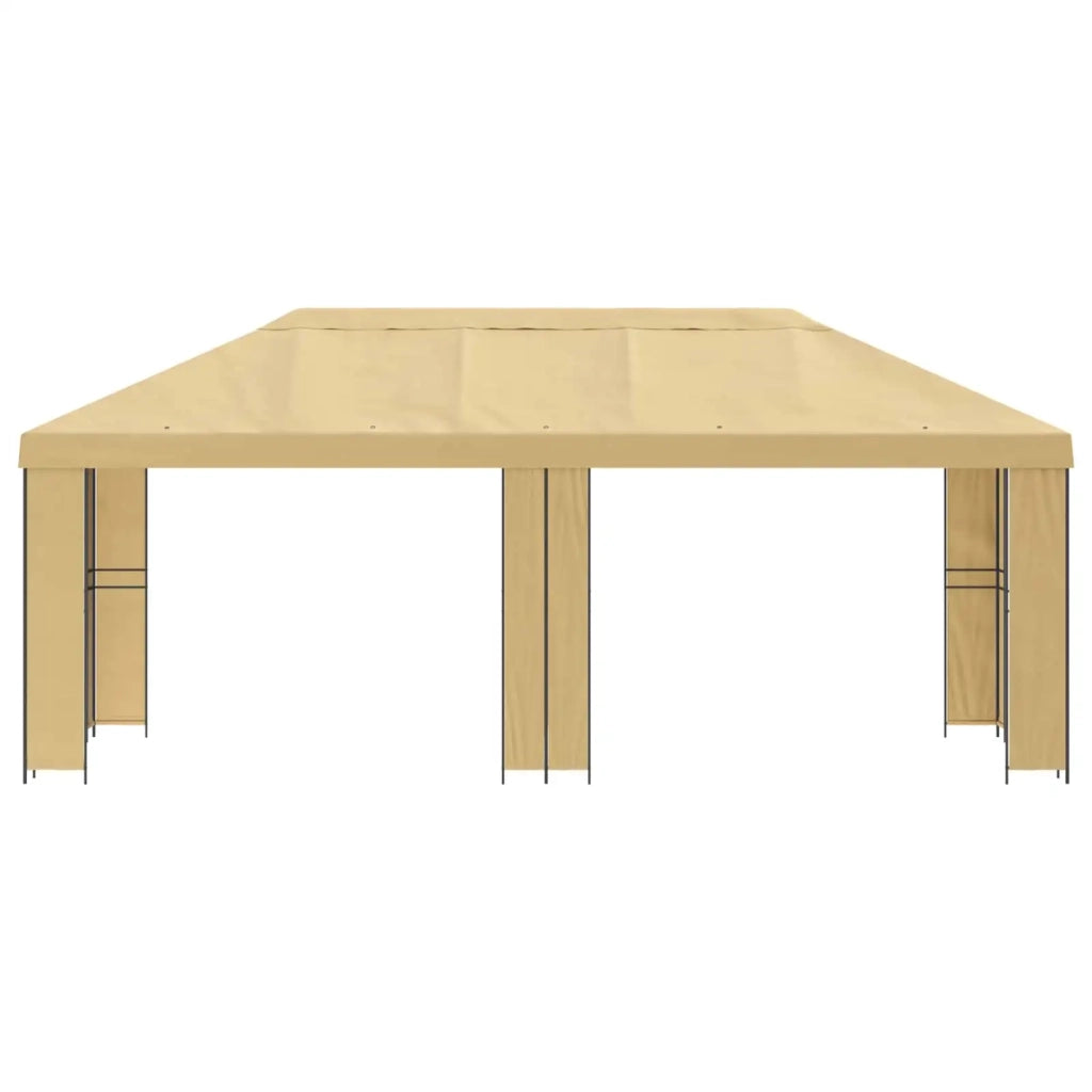 Gazebo da giardino 6 x 3 m Crema Poliestere e Acciaio 190 3376008