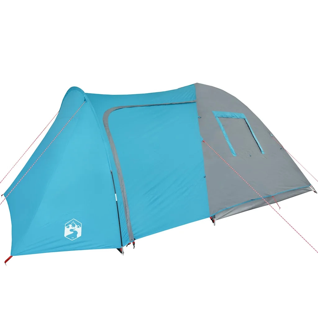 Tenda da Campeggio a Cupola per 4 Persone-Tenda per Escursionismo Blu Impermeabile 804845