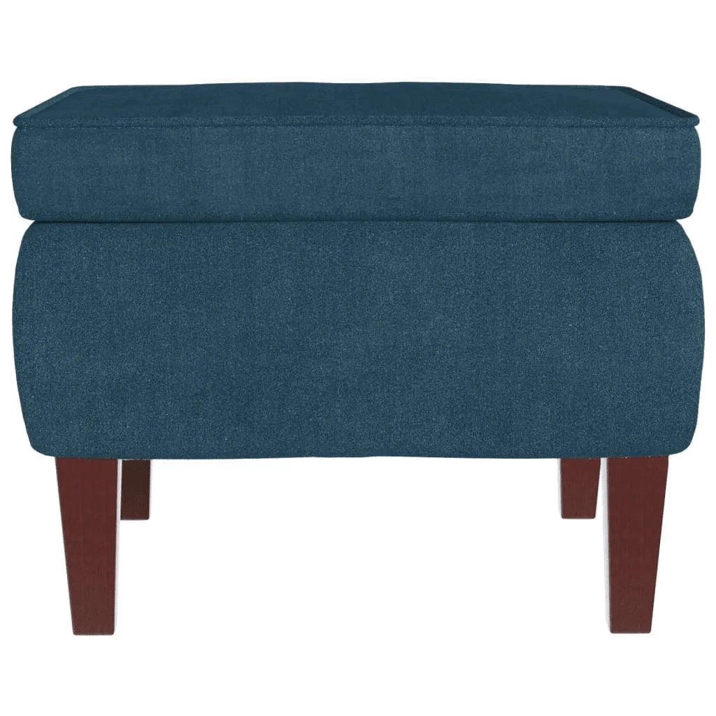 Sedia a dondolo con schienale alto in velluto blu CFW8813634