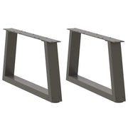 Set di 2 gambe per tavolino da caffè moderne e geometriche 50 x 30 cm regolabili in acciaio antracite 02_0056826