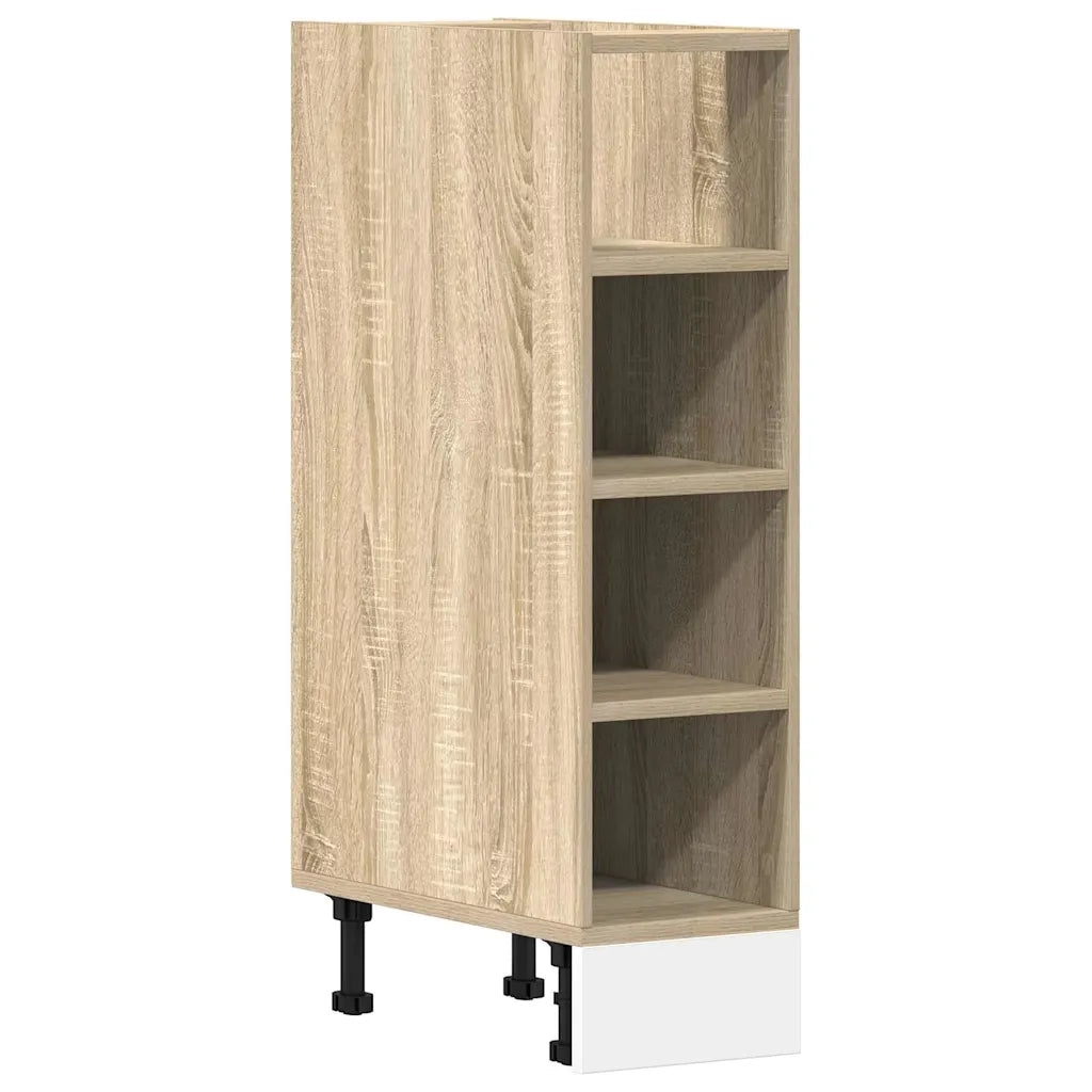 Armadio basso multifunzione da cucina portaoggetti 20 x 44 x 81 cm in legno multistrato rovere sonoma 02_0050456