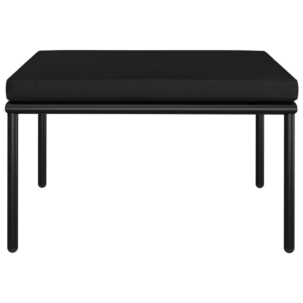 Set Divani da Giardino 3 pz | Set Salotto da Giardino con Cuscini Neri in PVC