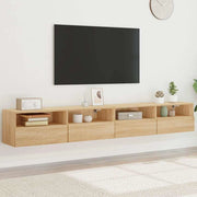 Mobili TV Muro 2pz Rovere Sonoma 100x30x30 cm Legno Multistratocod mxl 86087