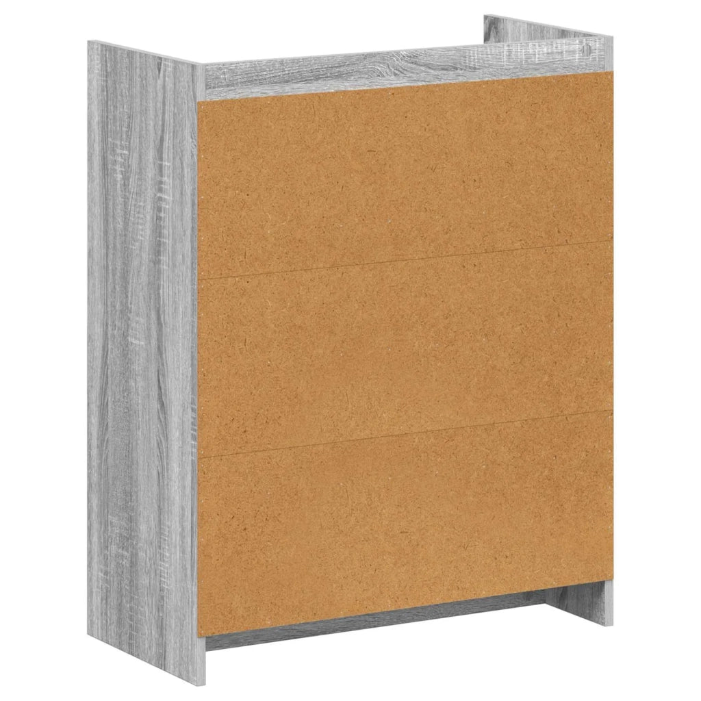 Mobile per scarpe con porta Sonoma grigio 73,5 x 36 x 92 cm 8011312