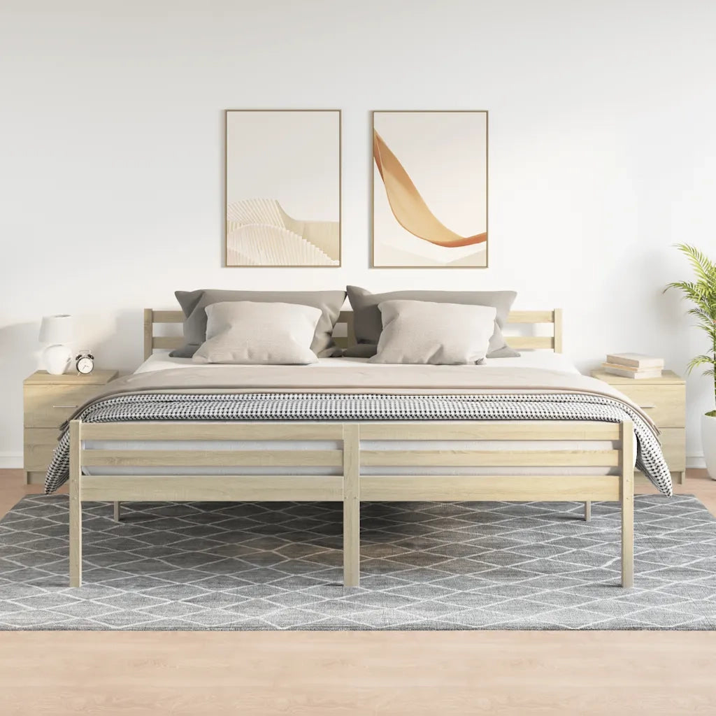 Comodini 2 pz con 2 Cassetti Rovere Sonoma 40x36x50 cm