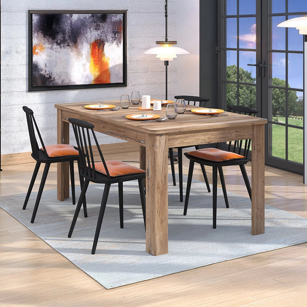 Colosimi, Tavolo Allungabile 8 Posti, 160x91x77h cm Marrone Noce