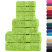 Set ASciugamani SOLUND 8 pz | Teli per bagno Verdi 600 gsm