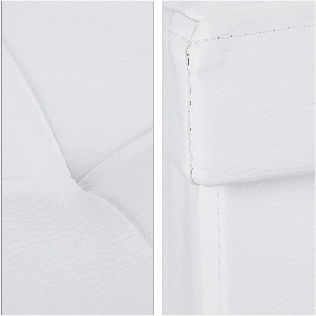 Panca con contenitore con coperchio in ecopelle 75 cm bianco 13_0000372
