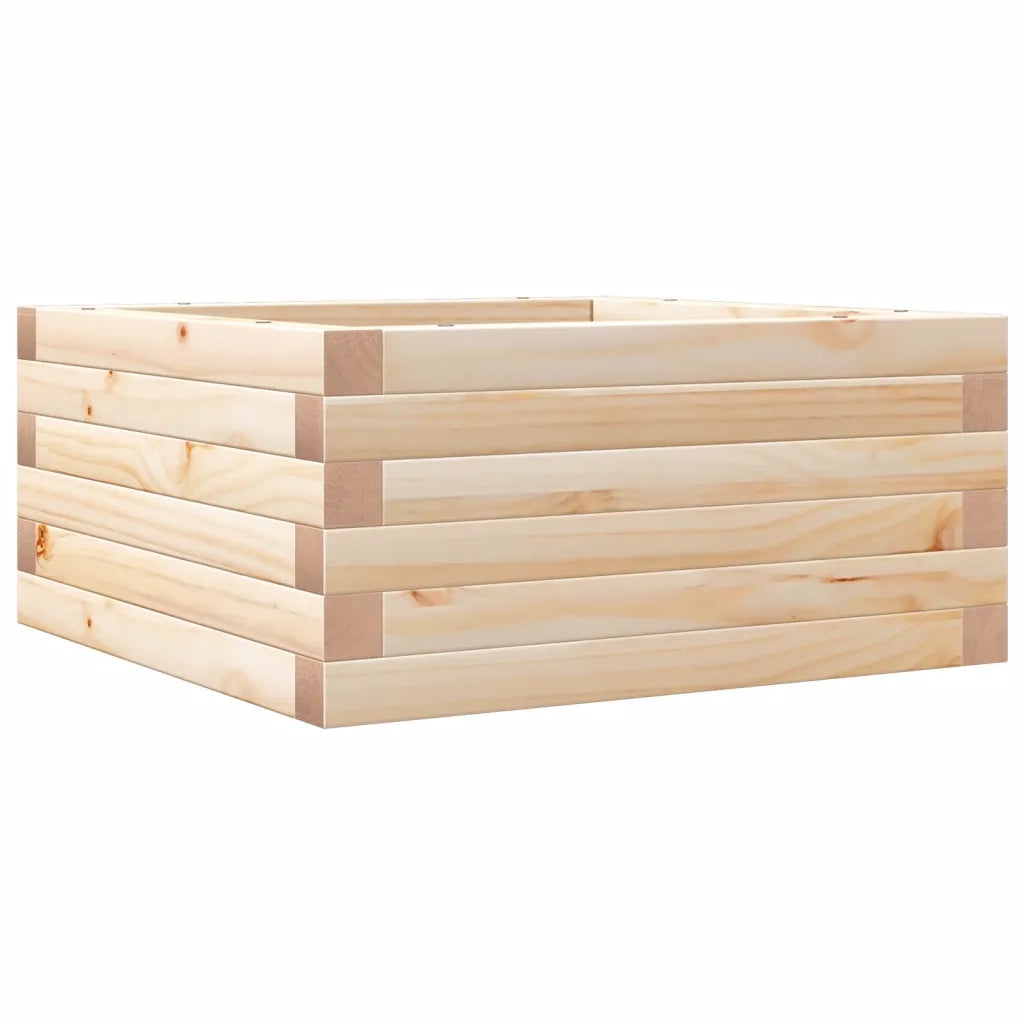 Fioriera da Giardino-Vaso da Esterno 50x50x23 cm in Legno Massello di Pino
