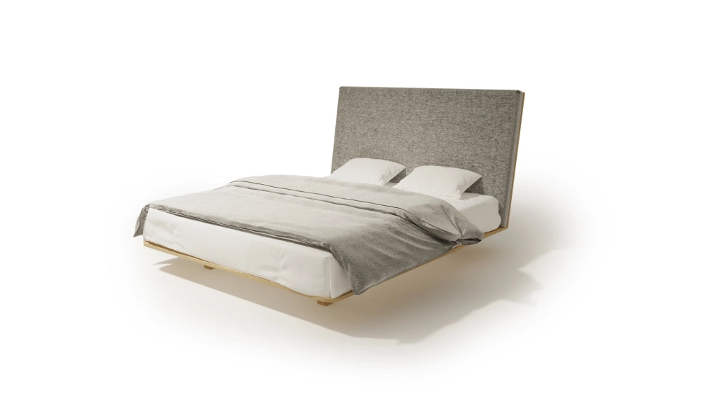 LETTO IMBOTTITO VUELO 140x200 SOLIK ROVERE NATURALE