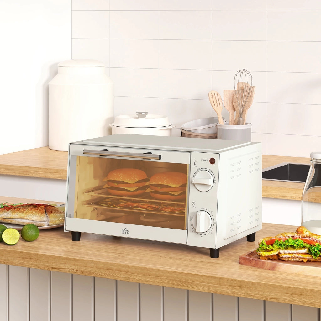 Mini Forno Elettrico 9 L 750 W con Temperatura 100-230°C; Timer 60 min; Teglia e Griglia