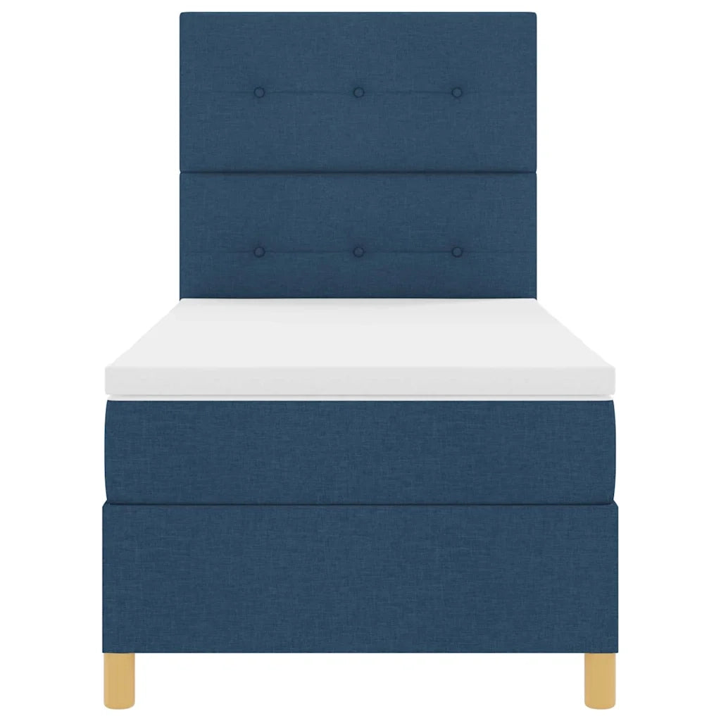 Letto a Sorgente LED con materasso Blu 90 x 200 cm Tessuto 3343074