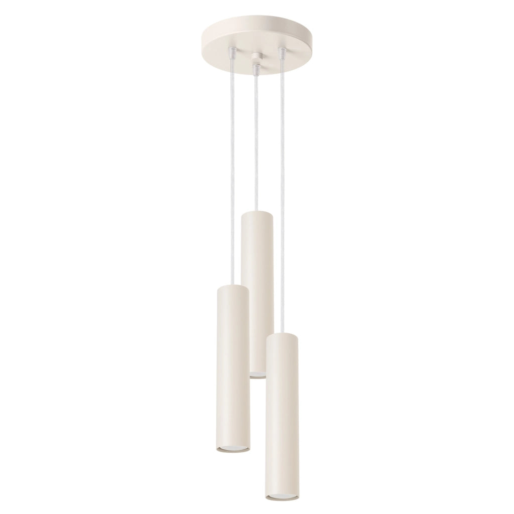 Lampada a sospensione beige 3 tubi GU10 Ø20 Modeno