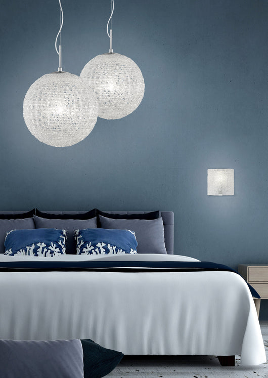 Lampada a Sospensione da Interno  E27 in Metallo Nickel Opaco