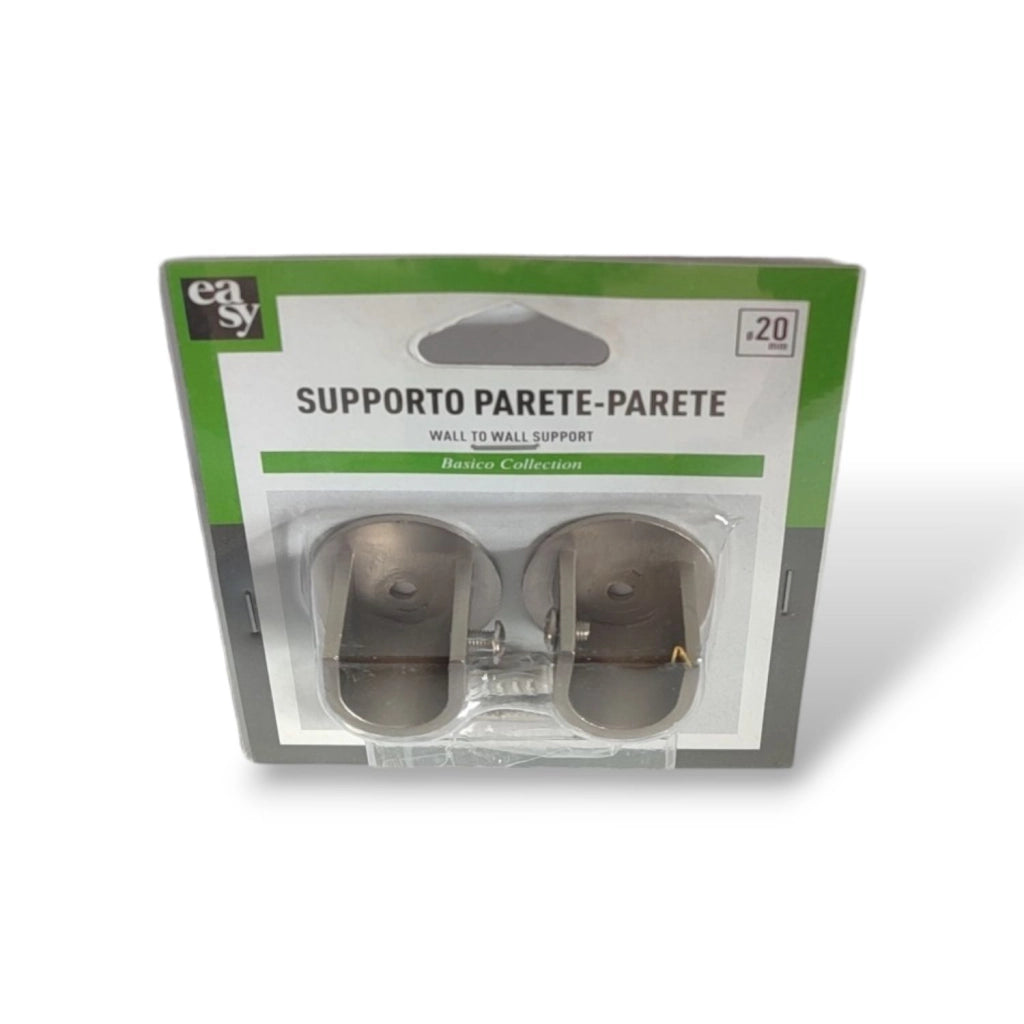 SUPPORTO PARETE - PARETE DIAM. 20 MM NICHEL SATINATO