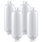 Parabordi barca gonfiabile per l¡¯attracco di 4 pezzi, Set di parabordi barca a due anelli per barca pontone 68,5x21,5cm Bianco-Sport acquatici