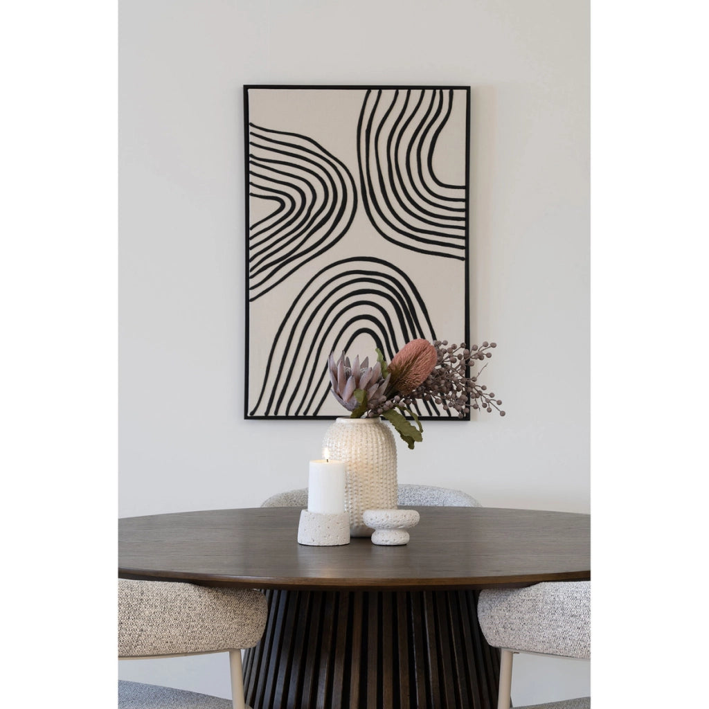 Stampa su Tela Lipari No.2 — Nero e Beige 60×90 cm