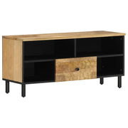 Mobile TV multimediale mensola TV credenza TV per sala da pranzo soggiorno camera da letto 100 x 33 x 46 cm legno massello di mango marrone 02_0025459