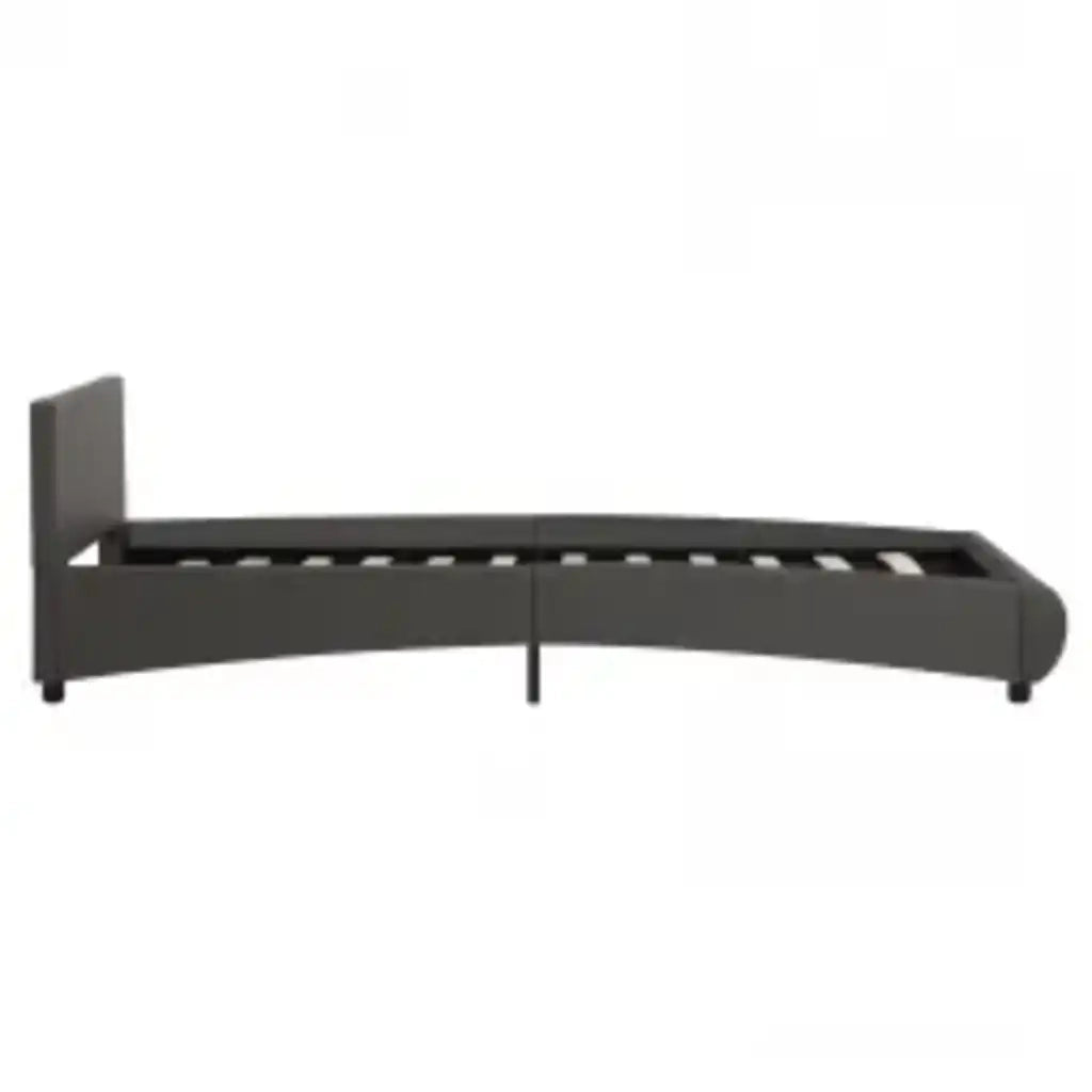 Giroletto con LED senza Materasso Grigio in Similpelle 90x200cm 285492