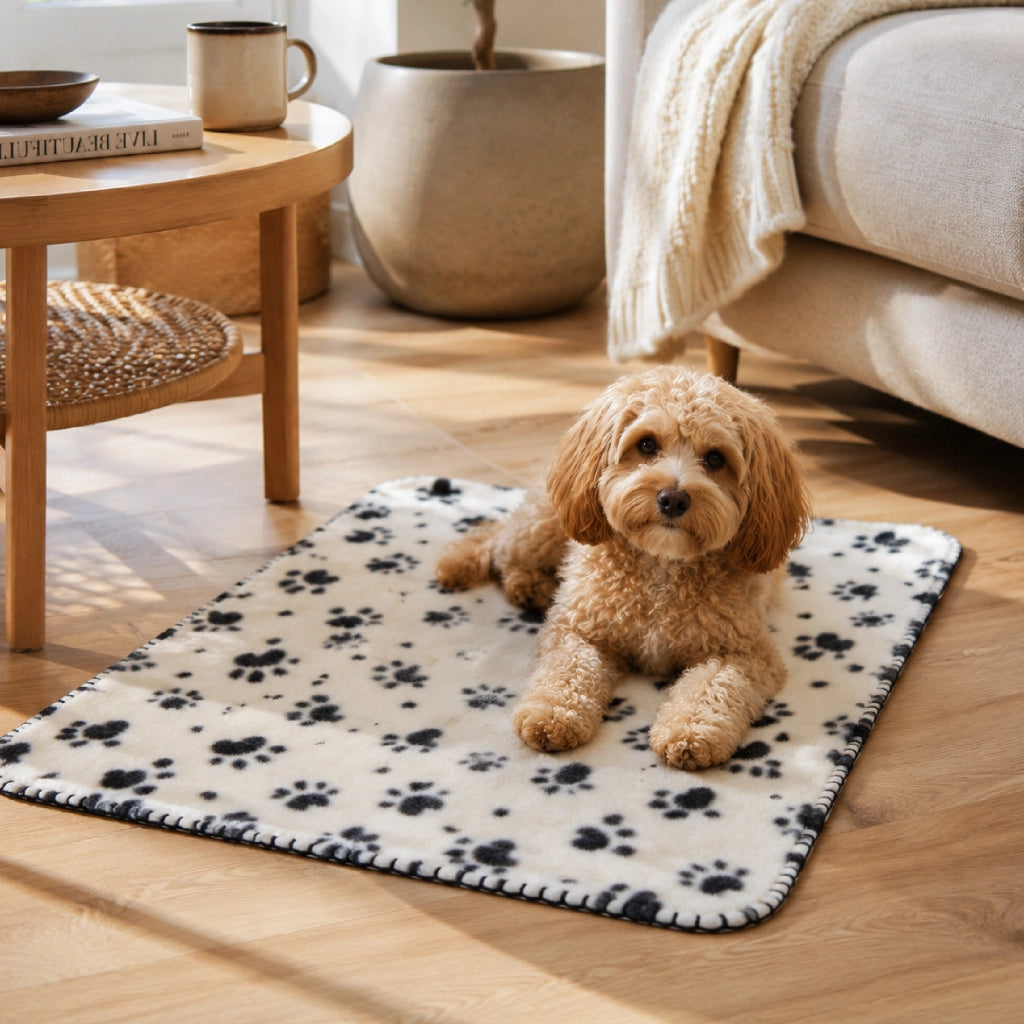 Set 6 Coperte per Cani e Gatti in Morbido Pile, Coperta Animali Lavabile e Riutilizzabile, Tappetino Proteggi Divano e Cuccia, 2 Misure 55x78 cm o 80x120 cm, 2 Colori Beige o Panna Panna - 55x78 cm