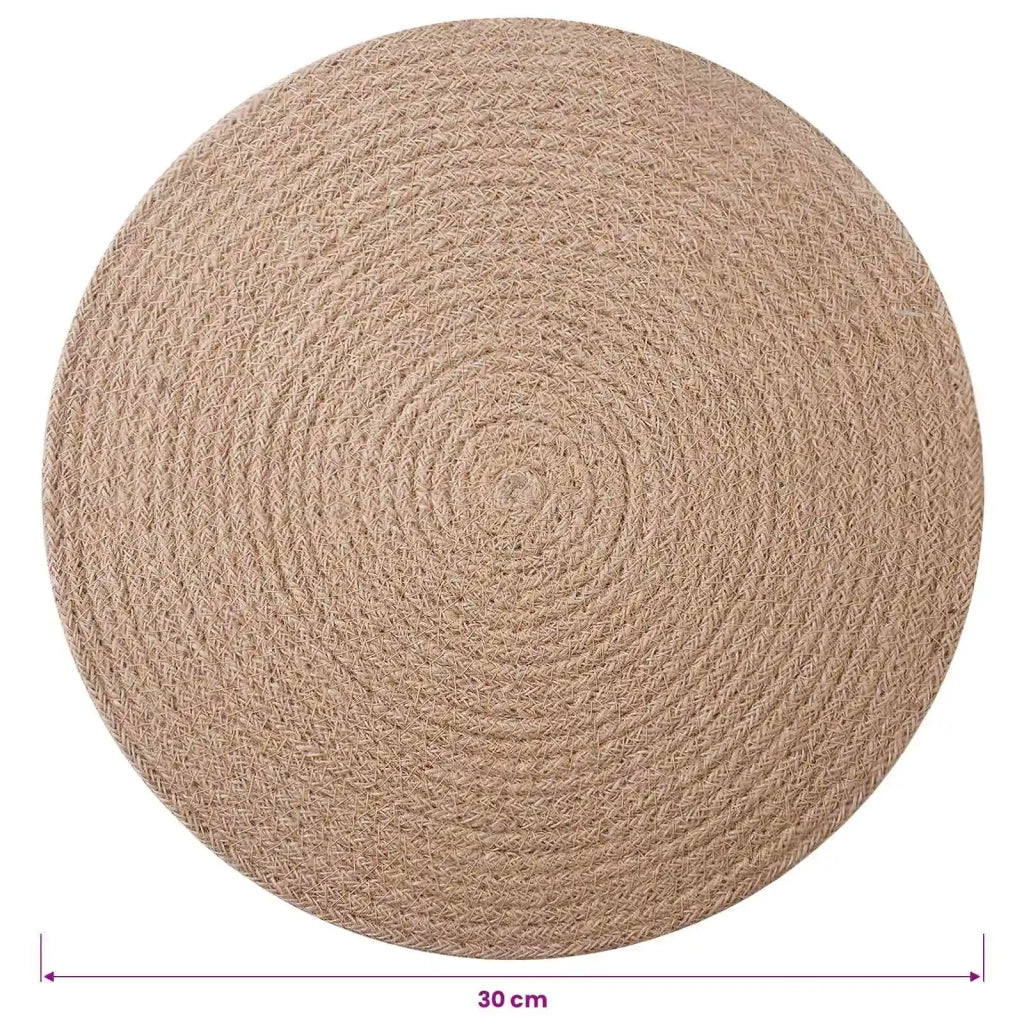 Sottobicchieri in juta 6 pcs Naturale Ø 30 cm 100% Juta Tossa 42012302