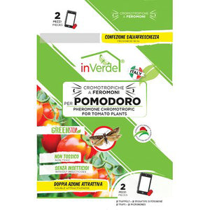 TRAPPOLA CROMOTROPICA TIGNOLA POMODORO INVERDE - ADESIVA CM 16X9 CF=PZ 2- 12 confezioni