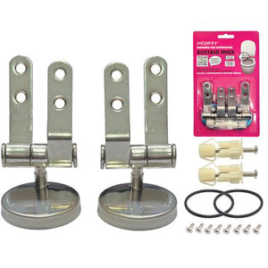 CERNIERE SEDILE WC SFILABILE - ACCIAIO INOX- 2 pezzi