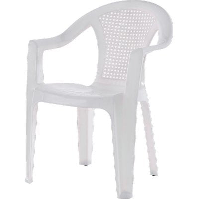 SEDIA MILOS + BRACCIOLI DOMUS  PP BIANCO CM 53X45 H.CM 77