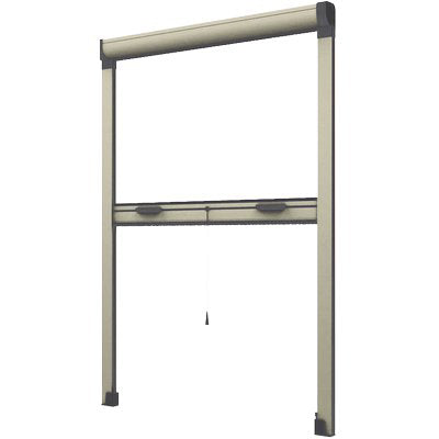 ZANZARIERA KIT FINESTRA EFFE  AVORIO RAL 1013 FIBRA VETRO/PVC CM  80 H.CM 170