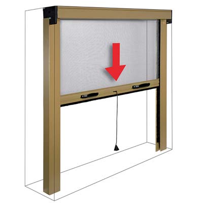 ZANZARIERA KIT FINESTRA SOTTILE IRS  BRONZO FIBRA VETRO/PVC CM 120 H.CM 160