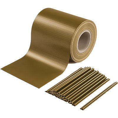 FASCIA COPRENTE RINGHIERE EFFE  PVC MARRONE H.CM 19 MT 35 + 20 CLIPS