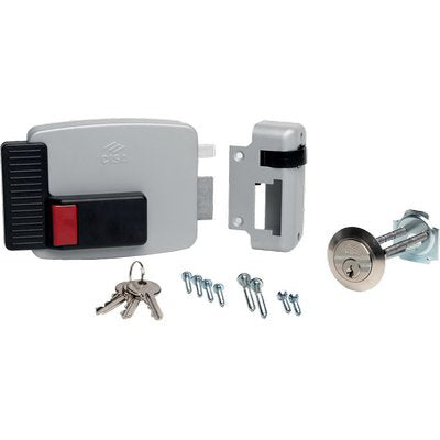 SERRATURA LEGNO APPLICARE ELETTRICA 11610N CISA  VERN C.STACCATO+SCR+PULSANTE E.MM 50/80 DX