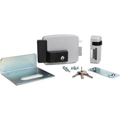 SERRATURA METALLO APPLICARE ELETTRICA 11721N CISA  ZINCATA C.TONDO FISSO+SCR+TETT E.MM 50/80 SX