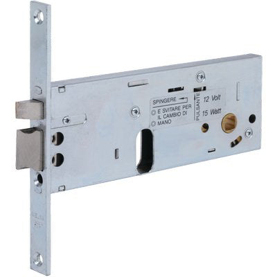 SERRATURA METALLO INFILARE ELETTRICA 304 WELKA  B.Q ZIN F.MM 16 F.O.+SCR+H.MM 64 E.MM 80 DX/SX
