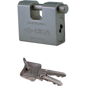 LUCCHETTO ANTISCASSO 2855L CISA  ACCIAIO CARBONITRURATO CHIAVI 2 MM 66