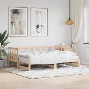 Divano Letto con Letto Estraibile-Sofa Letto-Daybed 80x200cm Legno Massello Pino 369988