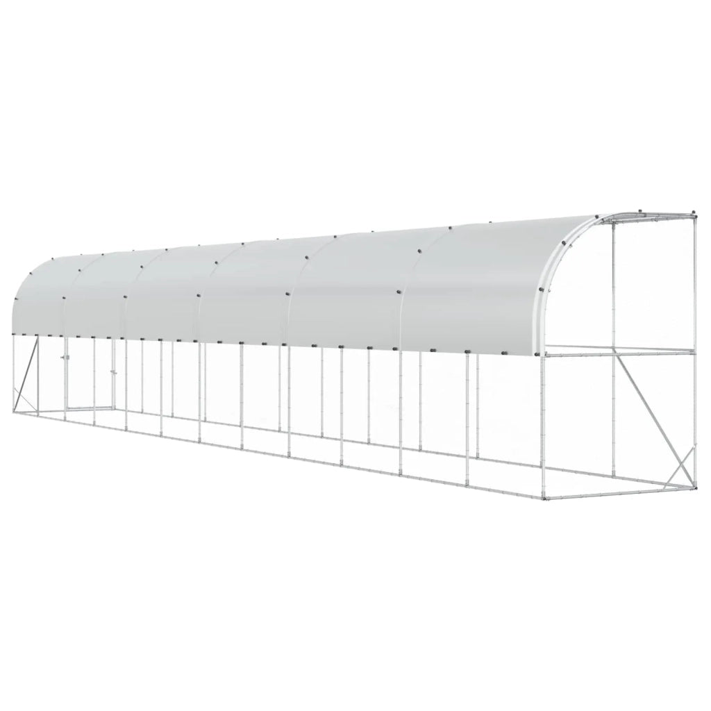 Gabbia per Polli Contro il Muro Argento 600 x 150 x 215 cm 3434725