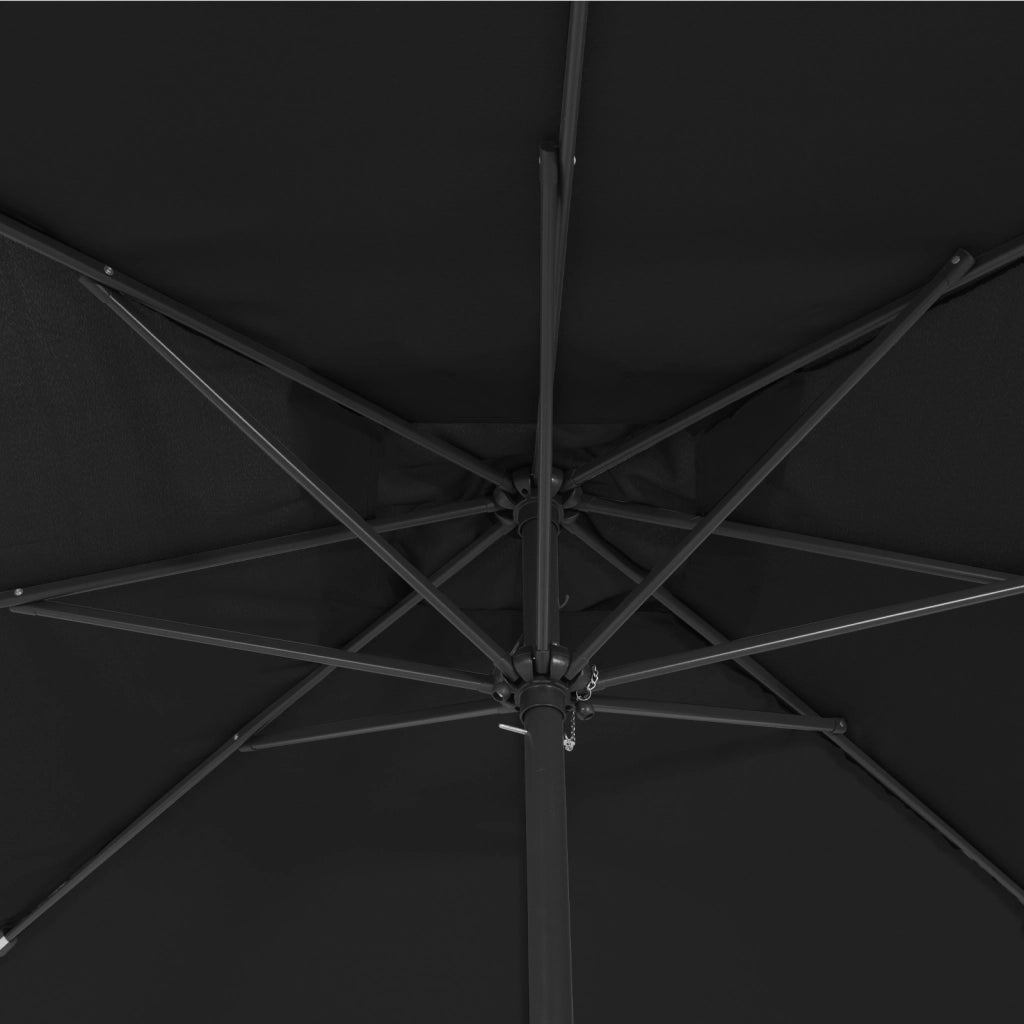 Ombrellone da Giardino Quadrato 295x245 cm Nero