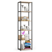 Scaffale stile industriale con ripiani in legno 50 cm Nera, Quercia Sonoma 50x32x192 cm