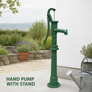 Hand Pump With Stand, Cast Iron