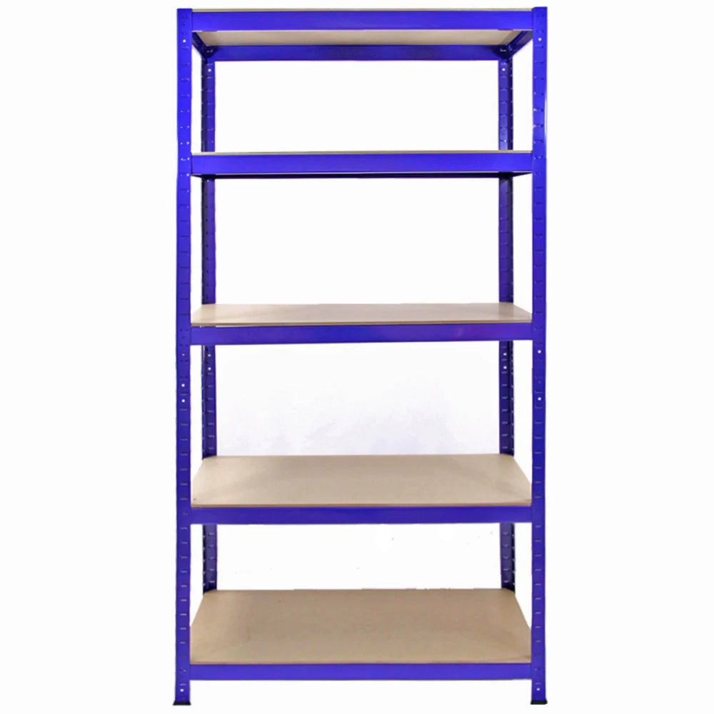 Set 3 Scaffali Metallici 90x50x180 cm 5 Ripiani MDF Portata 200 kg