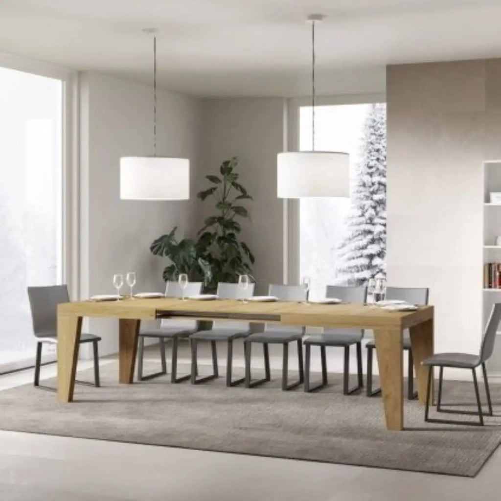 Tavolo allungabile 180/284x90 cm Naxy colore quercia natura