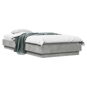 Letto singolo | Letto per adulti | Struttura letto a pavimento Grigio Cemento 80 x 200 cm