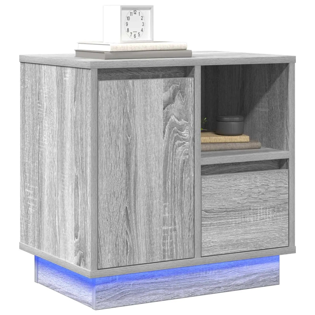 Armadio da Notte con cassetto 2 pcs Grigio 50 x 34,5 x 50 cm. 869589