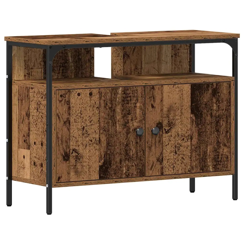 Unità da Bagno con lo scaffale 3 pcs Marrone Legno multistrato 3332550